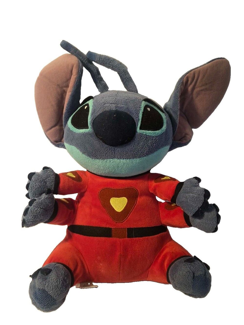 Disney Store Stitch Plush Red Space 16" Four Arms Blue Alien Toy Stuffed Animal
